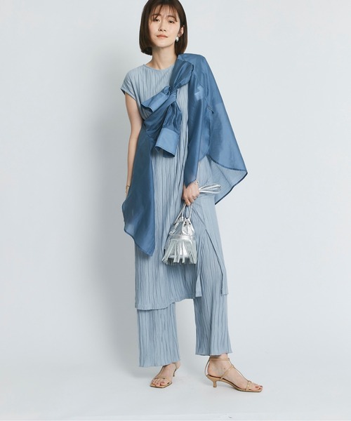 RIVE DROITE（リヴドロワ）の「プリーツセットアップ（ワンピース・レディース・ライトベージュ/ブルー・FREE）」の22枚目の写真