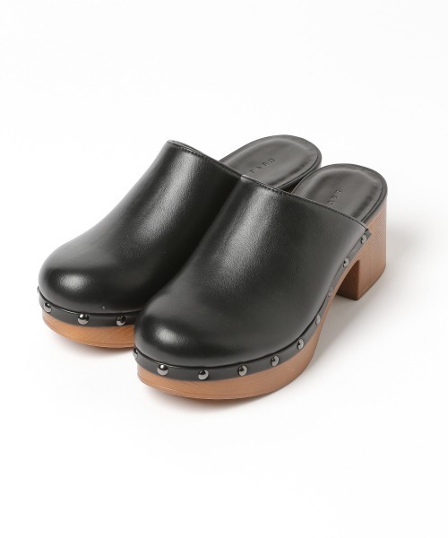 LOWRYS FARM（ローリーズファーム）の「ヒールサボ　953356（サンダル・レディース・ブラック/ブラウン・MEDIUM/LARGE）」の2枚目の写真