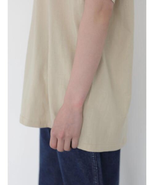 AMERICAN HOLIC（アメリカンホリック）の「クルーネックベーシック半袖カットプルオーバー（Tシャツ/カットソー・レディース・チャコールグレー/ライトグレー/イエロー/ブラック系その他4/オフホワイト・S/M/L）」の13枚目の写真