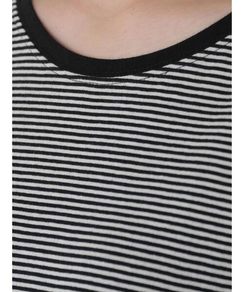 AMERICAN HOLIC（アメリカンホリック）の「クルーネックベーシック半袖カットプルオーバー（Tシャツ/カットソー・レディース・チャコールグレー/ライトグレー/イエロー/ブラック系その他4/オフホワイト・S/M/L）」の17枚目の写真