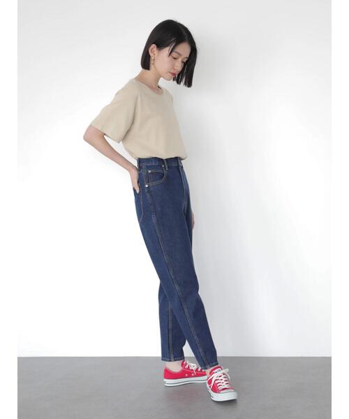 AMERICAN HOLIC（アメリカンホリック）の「クルーネックベーシック半袖カットプルオーバー（Tシャツ/カットソー・レディース・チャコールグレー/ライトグレー/イエロー/ブラック系その他4/オフホワイト・S/M/L）」の19枚目の写真