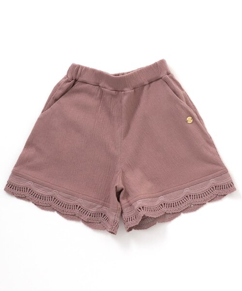 裾レースショートパンツ