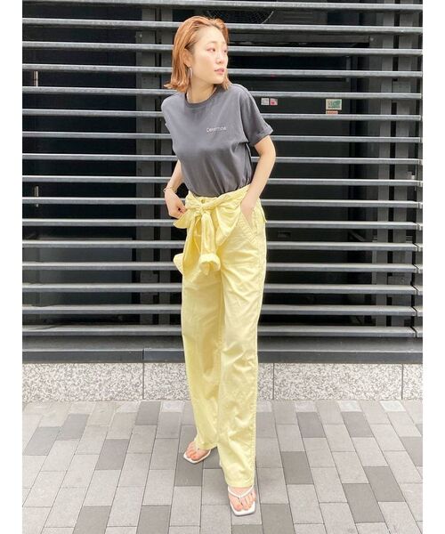 Ungrid（アングリッド）の「カラーエンブロイダリーTee（Tシャツ/カットソー・レディース・イエロー/ブルー/チャコールグレー/オフホワイト・FREE）」の7枚目の写真