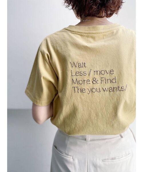 Ungrid（アングリッド）の「カラーエンブロイダリーTee（Tシャツ/カットソー・レディース・イエロー/ブルー/チャコールグレー/オフホワイト・FREE）」の8枚目の写真