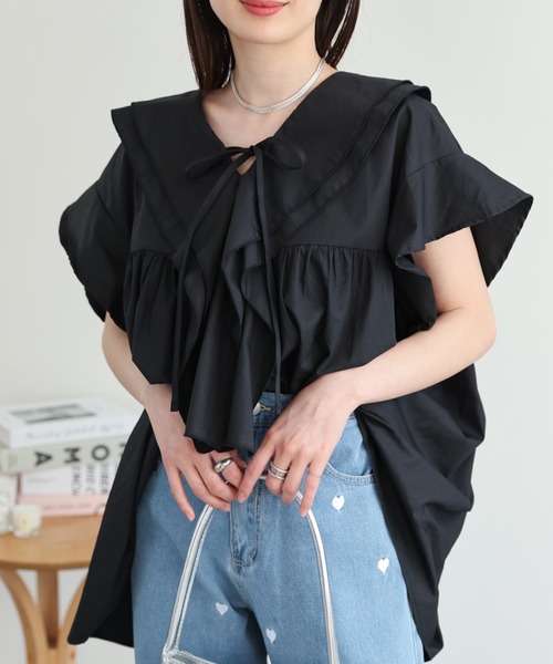 model：162cm 着用サイズ：F