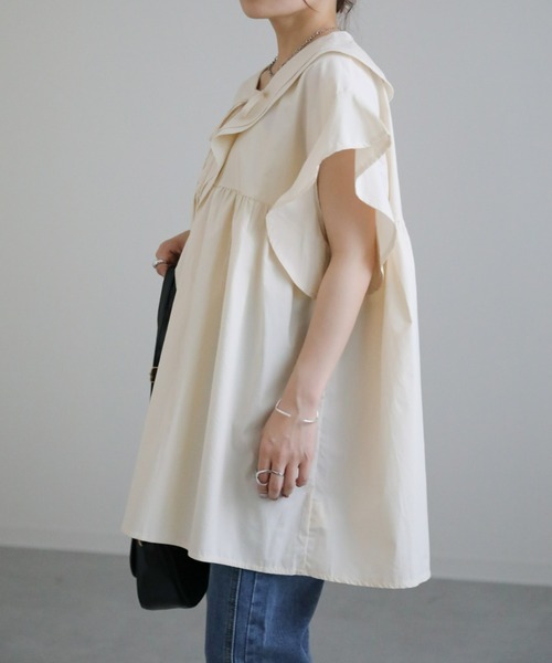 sakishimatokyo（サキシマトーキョー）の「ビックカラーチュニック（チュニック・レディース・ベージュ/ブラック/グリーン/ホワイト/ブルー系その他/ブラック系その他・FREE）」の11枚目の写真