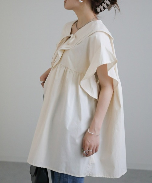 sakishimatokyo（サキシマトーキョー）の「ビックカラーチュニック（チュニック・レディース・ベージュ/ブラック/グリーン/ホワイト/ブルー系その他/ブラック系その他・FREE）」の12枚目の写真