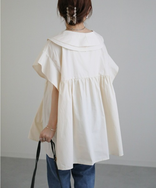 sakishimatokyo（サキシマトーキョー）の「ビックカラーチュニック（チュニック・レディース・ベージュ/ブラック/グリーン/ホワイト/ブルー系その他/ブラック系その他・FREE）」の13枚目の写真