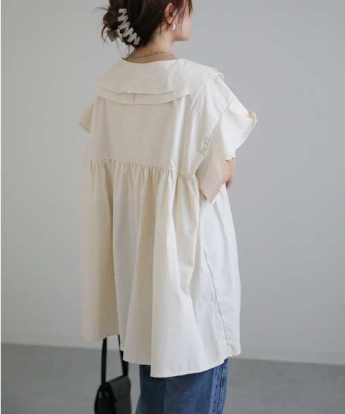 sakishimatokyo（サキシマトーキョー）の「ビックカラーチュニック（チュニック・レディース・ベージュ/ブラック/グリーン/ホワイト/ブルー系その他/ブラック系その他・FREE）」の14枚目の写真