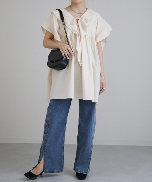 sakishimatokyo（サキシマトーキョー）の「ビックカラーチュニック（チュニック・レディース・ベージュ/ブラック/グリーン/ホワイト/ブルー系その他/ブラック系その他・FREE）」の15枚目の写真