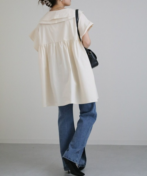 sakishimatokyo（サキシマトーキョー）の「ビックカラーチュニック（チュニック・レディース・ベージュ/ブラック/グリーン/ホワイト/ブルー系その他/ブラック系その他・FREE）」の16枚目の写真