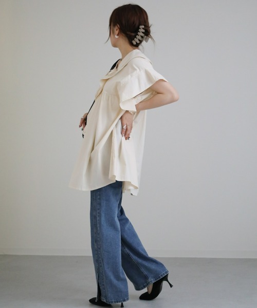 sakishimatokyo（サキシマトーキョー）の「ビックカラーチュニック（チュニック・レディース・ベージュ/ブラック/グリーン/ホワイト/ブルー系その他/ブラック系その他・FREE）」の17枚目の写真