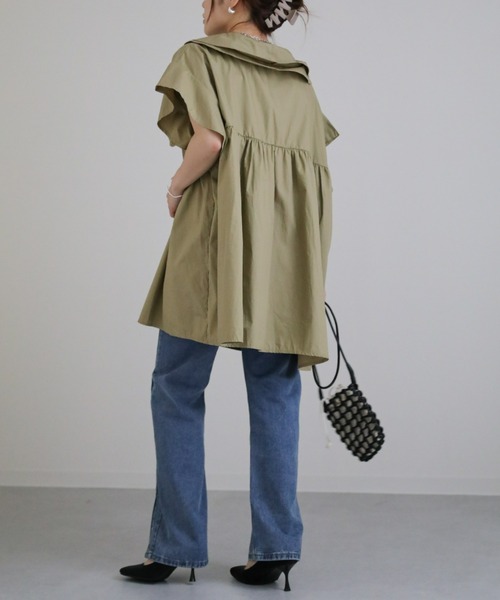 sakishimatokyo（サキシマトーキョー）の「ビックカラーチュニック（チュニック・レディース・ベージュ/ブラック/グリーン/ホワイト/ブルー系その他/ブラック系その他・FREE）」の19枚目の写真