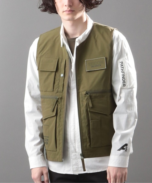 AVIREX（アヴィレックス）の「【AVIREX FLYER’S】ベスト / VEST AF / アヴィレックス / AVIREX（その他アウター・メンズ・オリーブ/オレンジ・MEDIUM/LARGE/X-LARGE/XX-LARGE）」の2枚目の写真