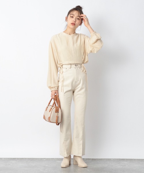 Heather（ヘザー）の「ベストツキ2WAYシャツ　958353（シャツ/ブラウス・レディース・ベージュ/カーキ/オレンジ・FREE）」の4枚目の写真