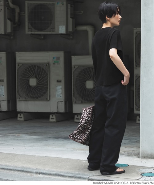 coca(coca)(コカ)の「ドルマンサマーニットトップス(Tシャツ/カットソー・レディース・ブラック/パープル/イエロー/グレー系その他・M/L)」の6枚目の写真