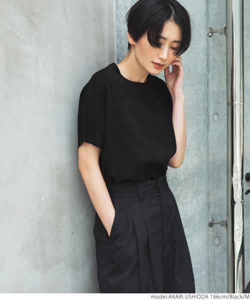 coca(coca)(コカ)の「ドルマンサマーニットトップス(Tシャツ/カットソー・レディース・ブラック/パープル/イエロー/グレー系その他・M/L)」の7枚目の写真