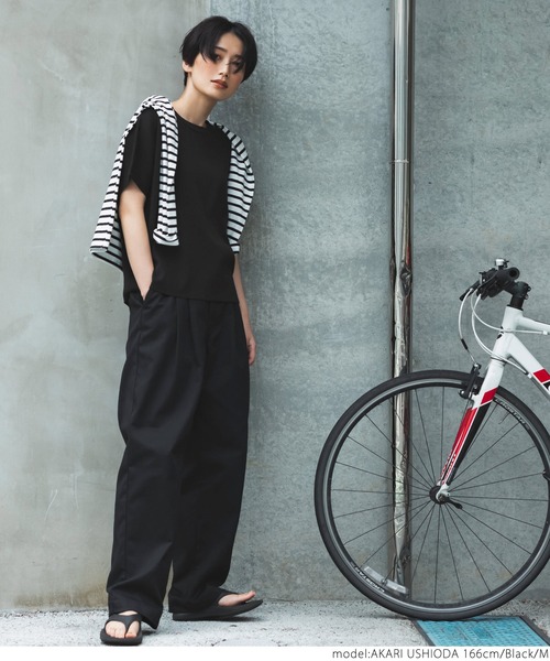 coca(coca)(コカ)の「ドルマンサマーニットトップス(Tシャツ/カットソー・レディース・ブラック/パープル/イエロー/グレー系その他・M/L)」の8枚目の写真