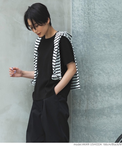 coca(coca)(コカ)の「ドルマンサマーニットトップス(Tシャツ/カットソー・レディース・ブラック/パープル/イエロー/グレー系その他・M/L)」の9枚目の写真
