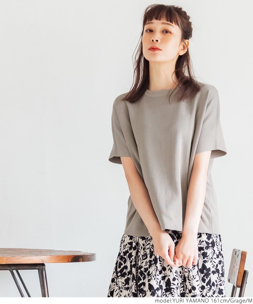 coca(coca)(コカ)の「ドルマンサマーニットトップス(Tシャツ/カットソー・レディース・ブラック/パープル/イエロー/グレー系その他・M/L)」の14枚目の写真