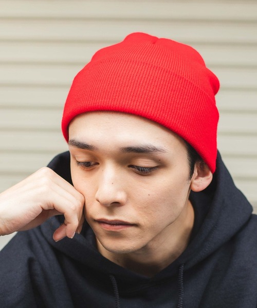 WEGO（ウィゴー）の「WEGO/カラービーニー（ニットキャップ/ビーニー・メンズ・ブルー/オレンジ/ブラック/ベージュ/ダークグリーン/ネイビー/ホワイト/ブラウン/パープル/ワイン/レッド/イエロー系その他2/杢グレー/ピンク/ターコイズブルー・FREE）」の13枚目の写真