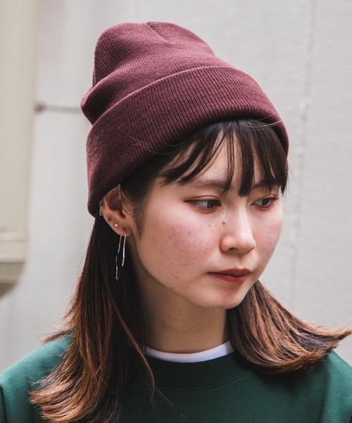 WEGO（ウィゴー）の「WEGO/カラービーニー（ニットキャップ/ビーニー・メンズ・ブルー/オレンジ/ブラック/ベージュ/ダークグリーン/ネイビー/ホワイト/ブラウン/パープル/ワイン/レッド/イエロー系その他2/杢グレー/ピンク/ターコイズブルー・FREE）」の21枚目の写真