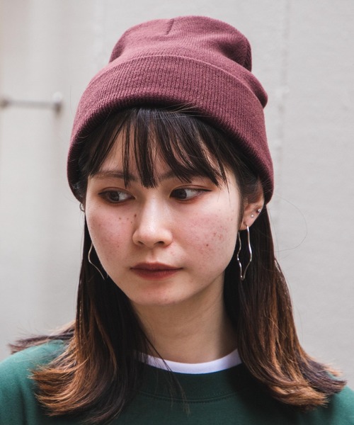 WEGO（ウィゴー）の「WEGO/カラービーニー（ニットキャップ/ビーニー・メンズ・ブルー/オレンジ/ブラック/ベージュ/ダークグリーン/ネイビー/ホワイト/ブラウン/パープル/ワイン/レッド/イエロー系その他2/杢グレー/ピンク/ターコイズブルー・FREE）」の22枚目の写真