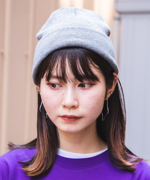 WEGO（ウィゴー）の「WEGO/カラービーニー（ニットキャップ/ビーニー・メンズ・ブルー/オレンジ/ブラック/ベージュ/ダークグリーン/ネイビー/ホワイト/ブラウン/パープル/ワイン/レッド/イエロー系その他2/杢グレー/ピンク/ターコイズブルー・FREE）」の18枚目の写真