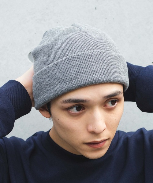 WEGO（ウィゴー）の「WEGO/カラービーニー（ニットキャップ/ビーニー・メンズ・ブルー/オレンジ/ブラック/ベージュ/ダークグリーン/ネイビー/ホワイト/ブラウン/パープル/ワイン/レッド/イエロー系その他2/杢グレー/ピンク/ターコイズブルー・FREE）」の19枚目の写真