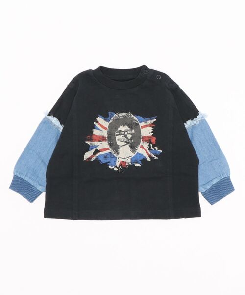 Ocean&Ground(オーシャン&グラウンド)の「リメイクバンドTシャツ(80~140cm)(Tシャツ/カットソー・キッズ・ホワイト/ブラック・140/100/120/90/130/110/80/95)」の7枚目の写真