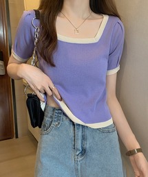 Bifrost（ビフレスト）の「半そでニットトップス（Tシャツ/カットソー）」