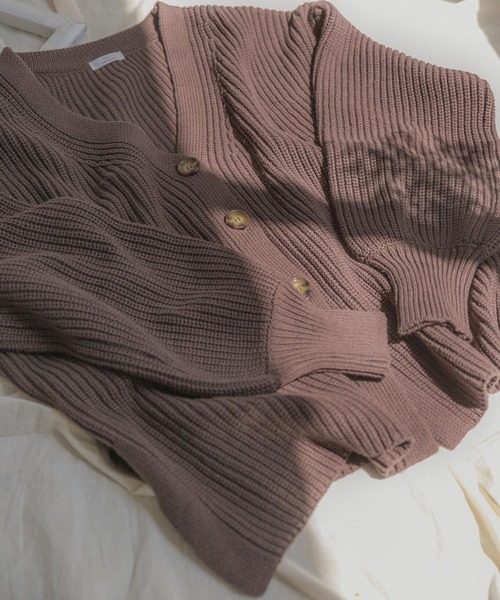 ITEMS URBANRESEARCH(アイテムズ アーバンリサーチ)の「片畦ボリュームニットカーディガン(カーディガン/ボレロ・レディース・グリーン/ブラウン/イエロー/ベージュ/ブラック・FREE)」の19枚目の写真