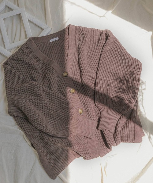 ITEMS URBANRESEARCH(アイテムズ アーバンリサーチ)の「片畦ボリュームニットカーディガン(カーディガン/ボレロ・レディース・グリーン/ブラウン/イエロー/ベージュ/ブラック・FREE)」の20枚目の写真