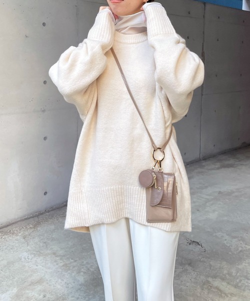 DouDou(ドゥドゥ)の「【新色追加】【WEB限定】ビッグシルエットクルーネックプルオーバー(ニット/セーター・レディース・アイボリー/ライトベージュ/ブラック/チャコールグレー・FREE)」の20枚目の写真
