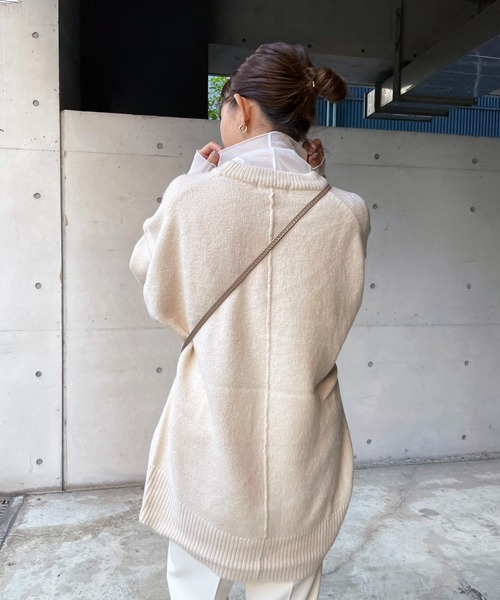 DouDou(ドゥドゥ)の「【新色追加】【WEB限定】ビッグシルエットクルーネックプルオーバー(ニット/セーター・レディース・アイボリー/ライトベージュ/ブラック/チャコールグレー・FREE)」の21枚目の写真