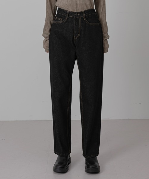 FOLLOWIN（フォロウィン）の「ノーマルブラックデニムパンツ（デニムパンツ・レディース・ブラック・SMALL/MEDIUM/LARGE）」の15枚目の写真