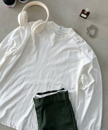 LOS ANGELES APPAREL (ロサンゼルスアパレル) / 6.5oz 無地 ロンT コットン100% 製品染め ベーシック 無地カットソー ビッグサイズ ロングスリーブ /Long Sleeve Garment Dye Crew Neck T-Shirt