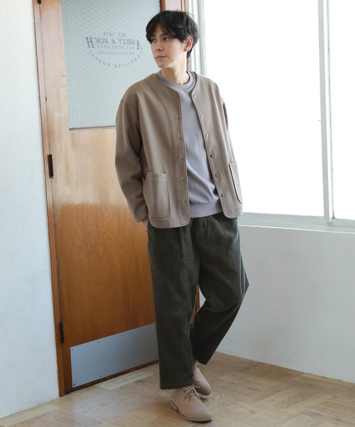 LAKOLE(ラコレ)の「ウーリーテックカーデジャケット / 953108(カーディガン/ボレロ・メンズ・チャコールグレー/グリーン/モカ・MEDIUM/X-LARGE/LARGE)」の4枚目の写真