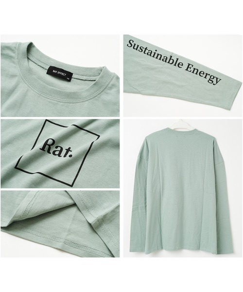 RAT EFFECT（ラットエフェクト）の「袖ロゴプリントロングTシャツ（Tシャツ/カットソー・キッズ・チャコールグレー/グレー/ブラック/ライトブルー/グリーン・160/150/120/130/140）」の17枚目の写真