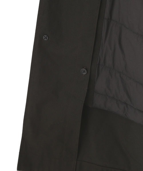 MHL.(エムエイチエル)の「PROOFED COTTON NYLON TWILL(ステンカラーコート・メンズ・ダークブラウン・X-LARGE/SMALL/LARGE/MEDIUM)」の4枚目の写真