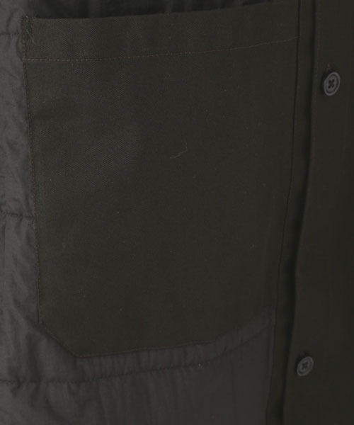 MHL.(エムエイチエル)の「PROOFED COTTON NYLON TWILL(ステンカラーコート・メンズ・ダークブラウン・X-LARGE/SMALL/LARGE/MEDIUM)」の11枚目の写真