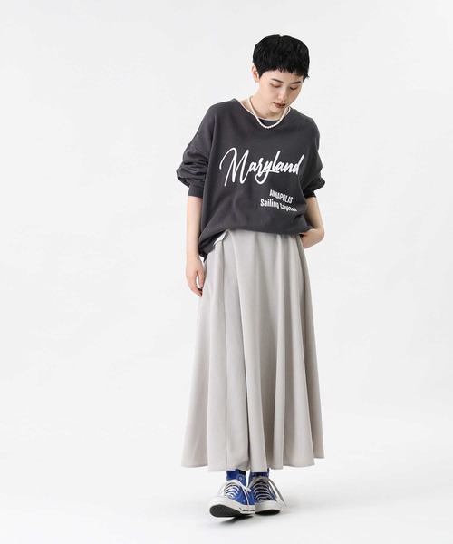 HONEYSUCKLE ROSE（ハニーサックルローズ）の「【HONEYSUCKLE ROSE】ビッグロゴスウェット（スウェット・レディース・ネイビー/グリーン/オフホワイト/ワイン/ダークグレー/ライトベージュ・M/L）」の13枚目の写真