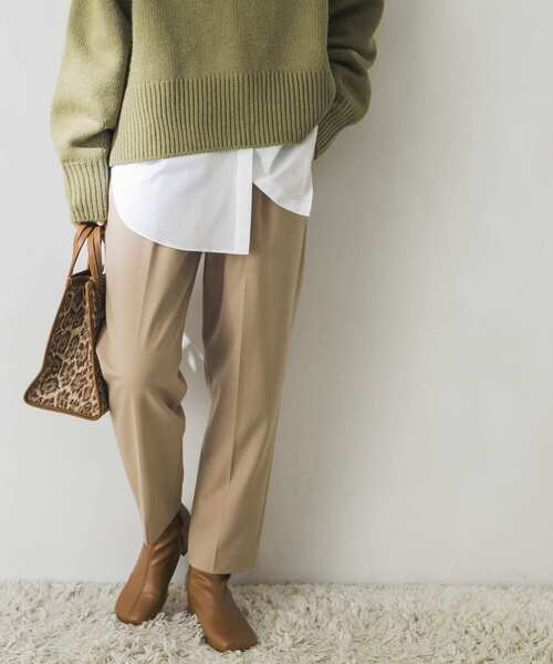 URBAN RESEARCH（アーバンリサーチ）の「ウォッシャブルウールドロストテーパードパンツ（その他パンツ・レディース・チャコールグレー/ブラック/ベージュ・34/36/38）」の4枚目の写真