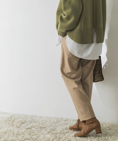 URBAN RESEARCH（アーバンリサーチ）の「ウォッシャブルウールドロストテーパードパンツ（その他パンツ・レディース・チャコールグレー/ブラック/ベージュ・34/36/38）」の8枚目の写真