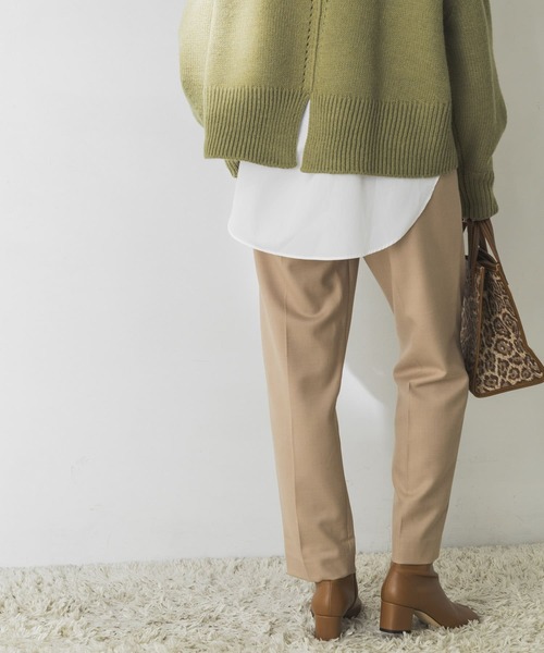 URBAN RESEARCH（アーバンリサーチ）の「ウォッシャブルウールドロストテーパードパンツ（その他パンツ・レディース・チャコールグレー/ブラック/ベージュ・34/36/38）」の9枚目の写真