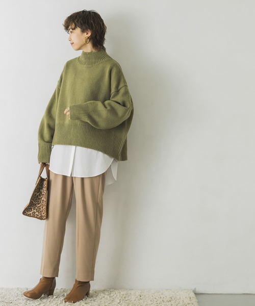 URBAN RESEARCH（アーバンリサーチ）の「ウォッシャブルウールドロストテーパードパンツ（その他パンツ・レディース・チャコールグレー/ブラック/ベージュ・34/36/38）」の13枚目の写真