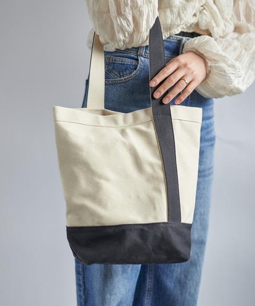 Hawk Company（ホークカンパニー）の「【Hawk Company】ワンショルダーキャンバストートバッグ/4068（トートバッグ・レディース・ベージュ/ブラック/グレー/グレー系その他2/アイボリー系1/アイボリー系2・FREE）」の11枚目の写真