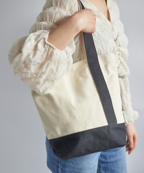 Hawk Company（ホークカンパニー）の「【Hawk Company】ワンショルダーキャンバストートバッグ/4068（トートバッグ・レディース・ベージュ/ブラック/グレー/グレー系その他2/アイボリー系1/アイボリー系2・FREE）」の12枚目の写真