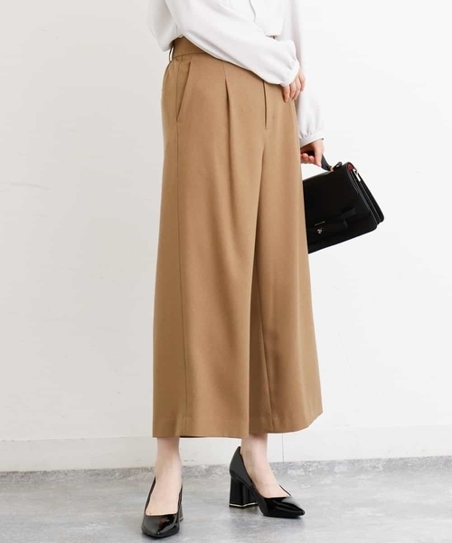 MK MICHEL KLEIN（エムケーミッシェルクラン）の「【洗える】ウールライク ワイドパンツ（その他パンツ・レディース・ライトグレー/ブラウン/ライトブラウン・38/40）」の3枚目の写真