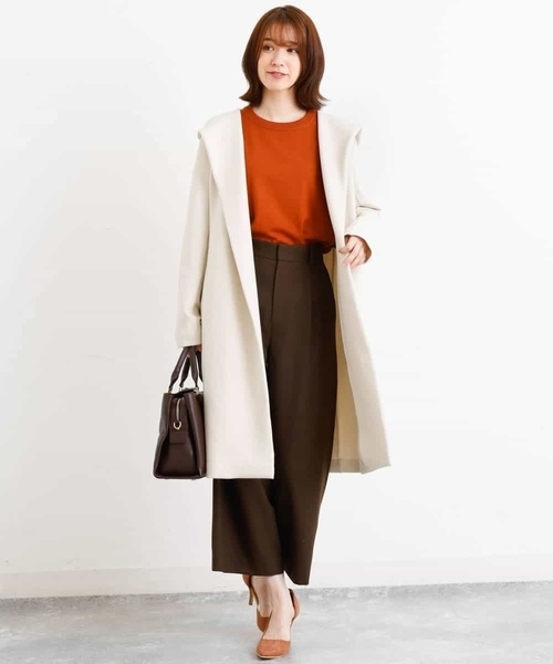 MK MICHEL KLEIN（エムケーミッシェルクラン）の「【洗える】ウールライク ワイドパンツ（その他パンツ・レディース・ライトグレー/ブラウン/ライトブラウン・38/40）」の21枚目の写真